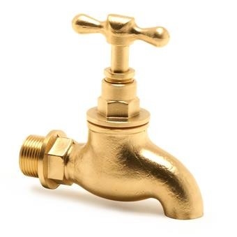 T Handle Pipeline Taps Brass Bibtaps Tanpa Nozzle 1/2in Male Thread Brass Bib Taps