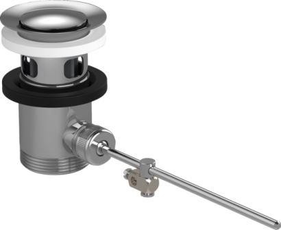 Chrome Hitam Limbah Set Pop Up Untuk Basin Mixer Dan Bidet Mixer Putih