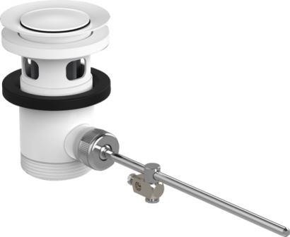 Chrome Hitam Limbah Set Pop Up Untuk Basin Mixer Dan Bidet Mixer Putih