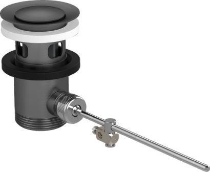 Chrome Hitam Limbah Set Pop Up Untuk Basin Mixer Dan Bidet Mixer Putih