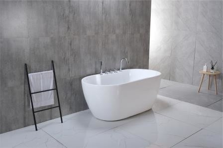 1200MM Oval Shower Bathtubs Pusat Toe Tap Drain Warna Cocok Bebas Air Bubble Tub