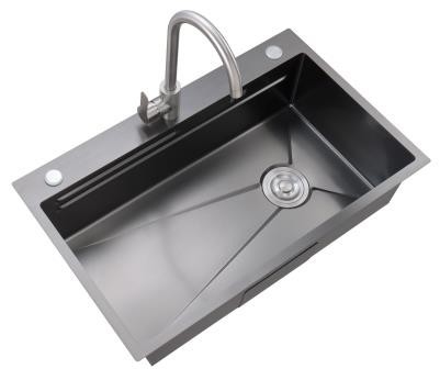 304SS Stainless Steel Toko Sink Nano Lapisan Stainless Steel Single Bowl Dapur Sink