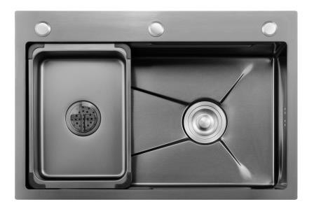 304SS Stainless Steel Toko Sink Nano Lapisan Stainless Steel Single Bowl Dapur Sink