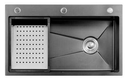 304SS Stainless Steel Toko Sink Nano Lapisan Stainless Steel Single Bowl Dapur Sink