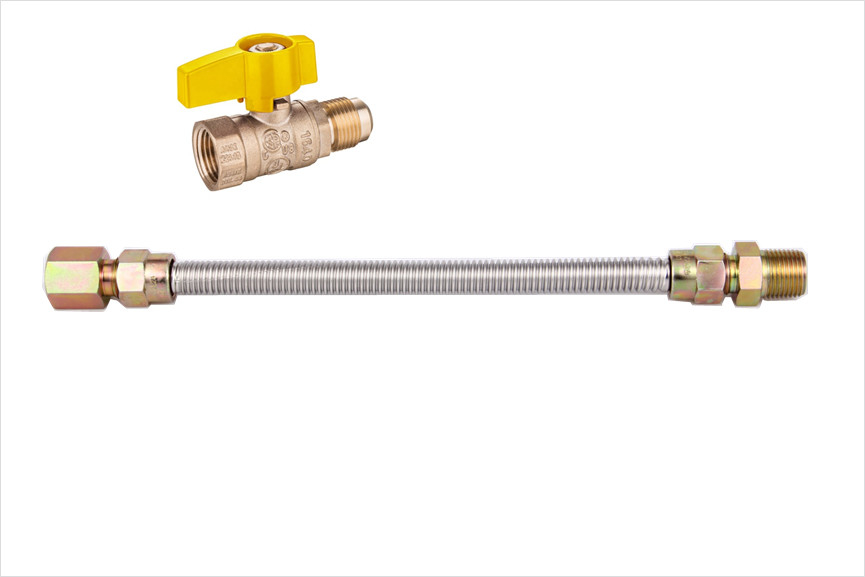 150PSI Ss304 selang fleksibel selang stainless steel bergelombang untuk konektor gas