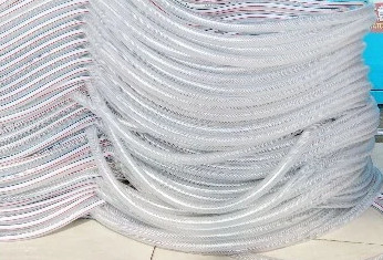 Non Torsion Clear Flexible Reinforced Hose Water PVC Braided Hose Untuk Cuci Mobil Taman
