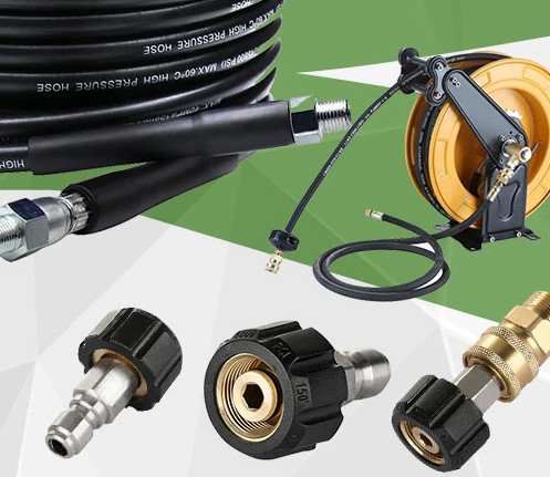 Mesin Cuci Tekanan Tinggi Jet Hose ID 6mm 8mm Stainless Steel Flexible Hose With Cleaner
