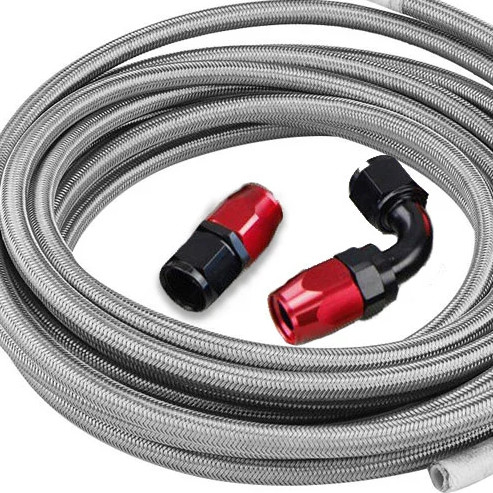 5/16 Inch Flexible Hoses Stainless Steel Dipalsukan PTFE Dipalsukan Fuel Oil Cooler Hose Lines