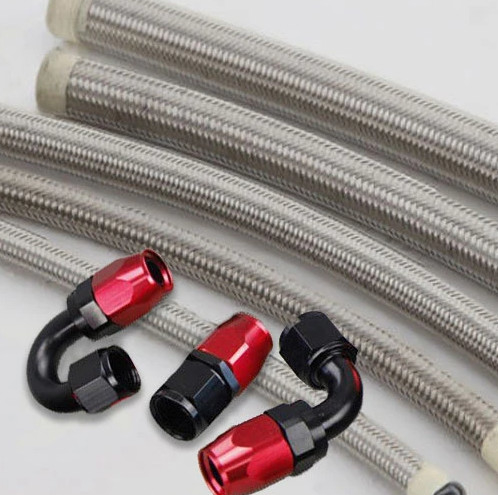 5/16 Inch Flexible Hoses Stainless Steel Dipalsukan PTFE Dipalsukan Fuel Oil Cooler Hose Lines