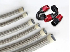 5/16 Inch Flexible Hoses Stainless Steel Dipalsukan PTFE Dipalsukan Fuel Oil Cooler Hose Lines