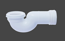 Plastik 110mm WC Pan Toilet Air Pipe Connector 4in WC Connector Pipe