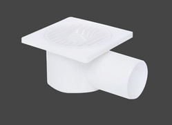 PP Plastik Shower Floor Drain 100 X 100 X 50mm Horisontal Kamar Mandi Floor Drain