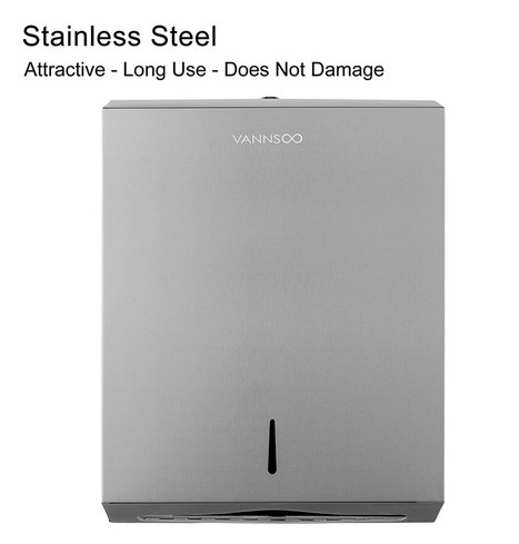 Pembersih 304 Stainless Steel Toilet Paper Holder Paper Towel Dispenser Permukaan dipasang Aksesoris kamar mandi