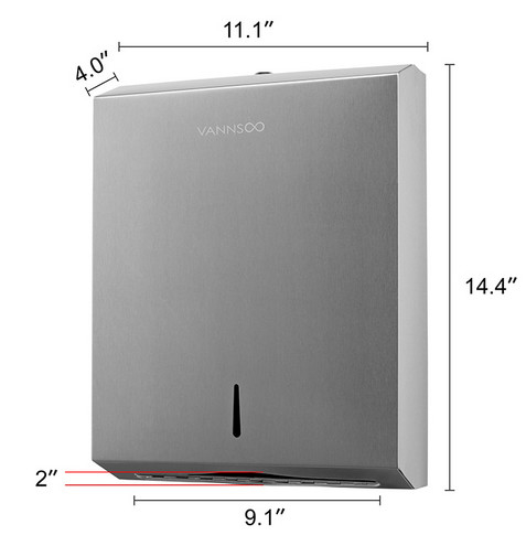 Pembersih 304 Stainless Steel Toilet Paper Holder Paper Towel Dispenser Permukaan dipasang Aksesoris kamar mandi