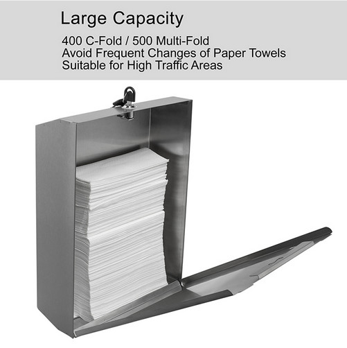 Pembersih 304 Stainless Steel Toilet Paper Holder Paper Towel Dispenser Permukaan dipasang Aksesoris kamar mandi