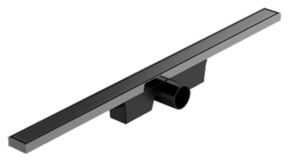 Tipe linier Air mancur mandi abu-abu DIA 50mm Hitam Air mancur linier