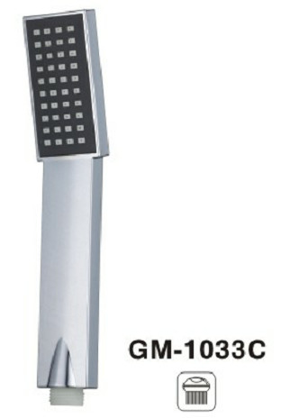 Slim Square Disesuaikan Warna Handheld Shower Sprayer Tangan dipoles Kepala Shower Chrome