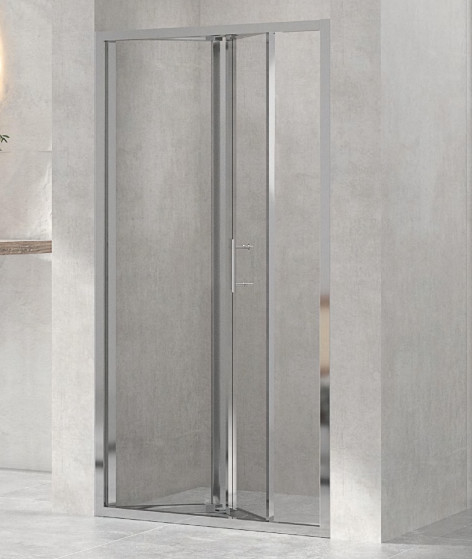 900mm Crystal Clear Shower Cubicles Folding Slide Door 900 X 900 Kamar mandi