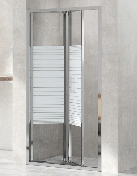 900mm Crystal Clear Shower Cubicles Folding Slide Door 900 X 900 Kamar mandi