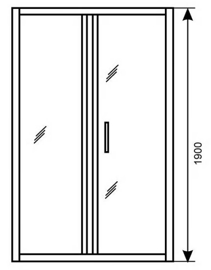 900mm Crystal Clear Shower Cubicles Folding Slide Door 900 X 900 Kamar mandi