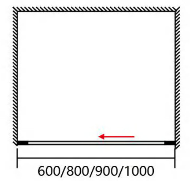 900mm Crystal Clear Shower Cubicles Folding Slide Door 900 X 900 Kamar mandi