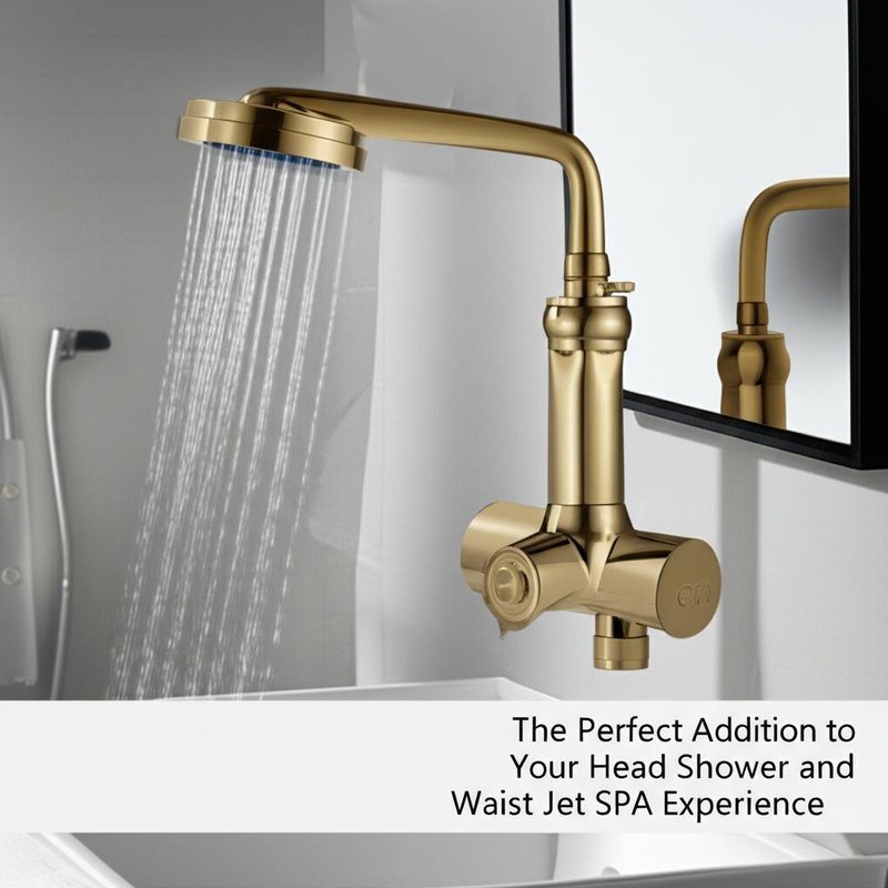 Chrome Thermostatic Shower Set Temperature Memory Lock Air-Saving Pause dengan Eco Brass Fixure