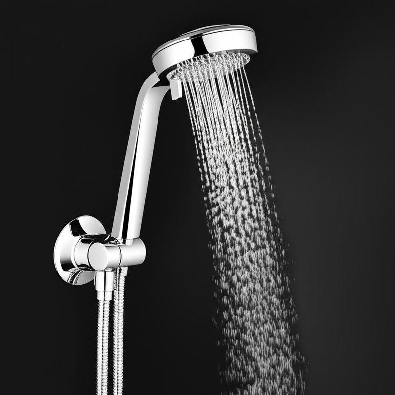 Set Kolom Shower Ekspos Warna Gunmetal dengan Katup Pengalih Multi-Mode dan Bundel Shower Tangan Kuningan