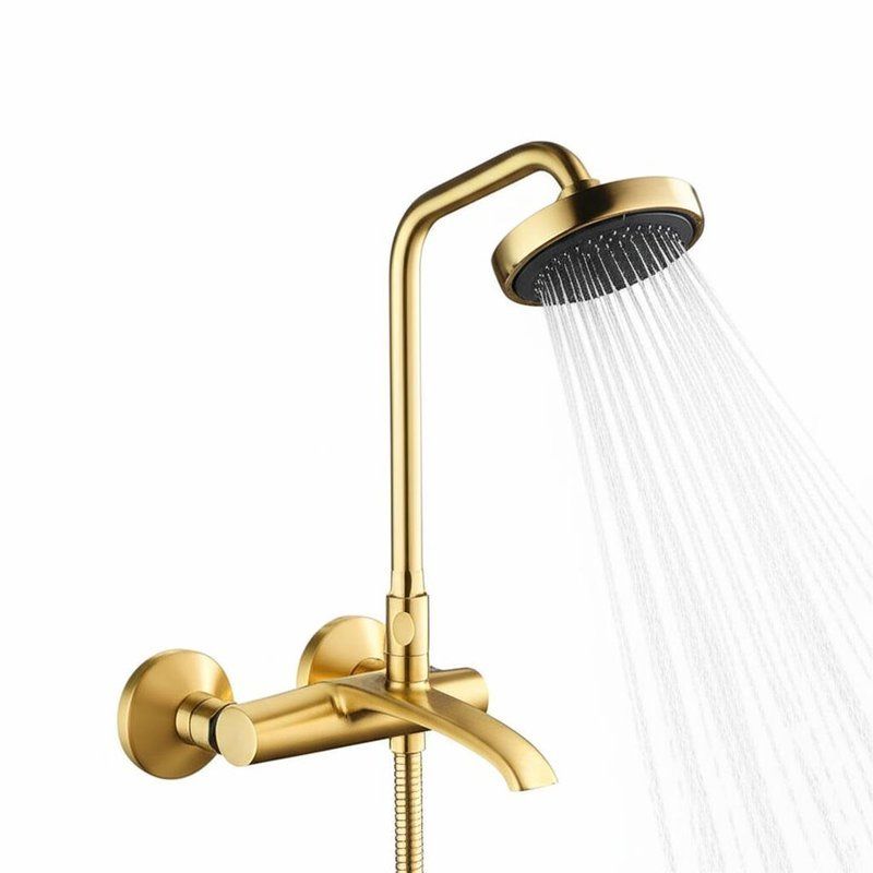 Brass Disembunyikan Shower Mixer Set Langit-langit Kepala Hujan Air Terjun Spout dengan Handheld Combo Kit
